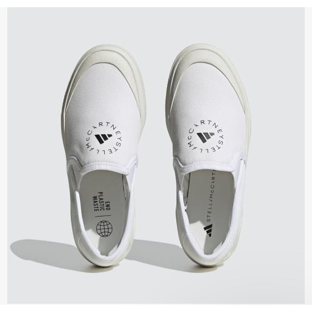 Adidas by Stella Mccartney Court Slip-On Sneaker Canvas Shoes Size 6.5 NWT
